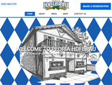 Tablet Screenshot of peoriahofbrau.com